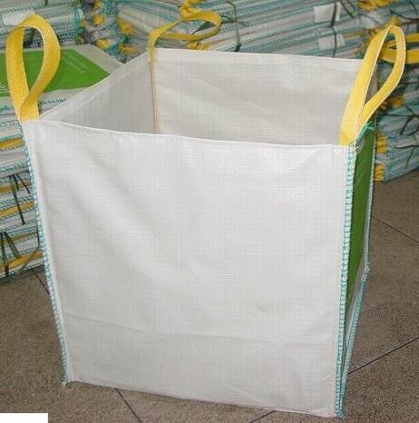 Άσπρος μαζική τσάντα αμμοχάλικου τόνου υφαμένη PP για τη χρήση κατασκευής οικοδόμων