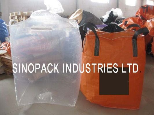 αγορά Μεγάλες σαφές Φόρμα Fit PE Μαζική fibc μεγάλη επένδυση τσάντα για άνθρακες / λεπτή σκόνη online manufacture