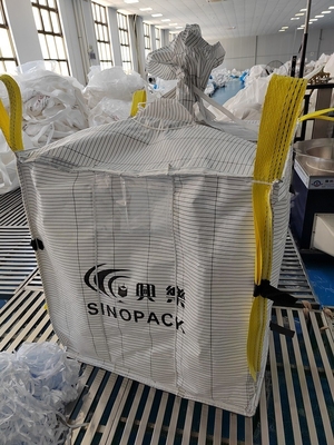 Καλή αντοχή στο κρύο 1500kg PP Jumbo Fibc 4 Loops Un Certified Bulk Bags για τη μεταφορά βαρέων φορτίων